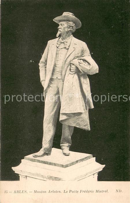 Arles Bouches-du-Rhone Muséon Arlaen Poète Frédéric Mistral Statue