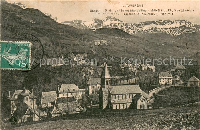 Mandailles-Saint-Julien Panorama Vallee au fond le Puy Mary