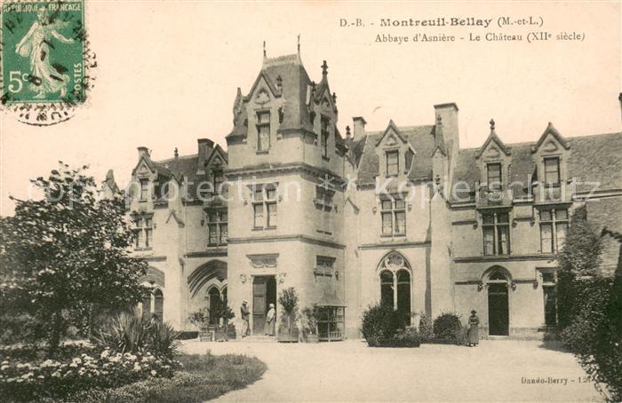 Montreuil-Bellay Abbaye d Asnière Chateau XIIe siècle