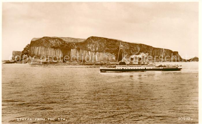 Staffa As seen from the Sea Vapeur Valentine's Postcard
