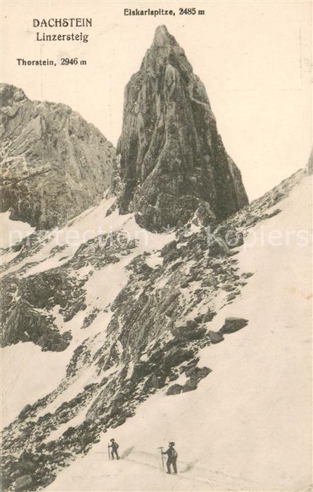 Dachstein Gebirge Linzersteig Eiskarlspitze Bergsteiger Bergwelt