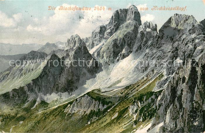 Filzmoos Bischofsmuetze vom Hochkesselkopf Gebirgspanorama Dachsteingebirge