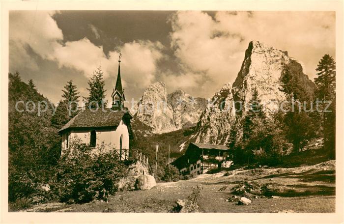 Hinterbaerenbad Kapelle Wilder Kaiser Kaisergebirge