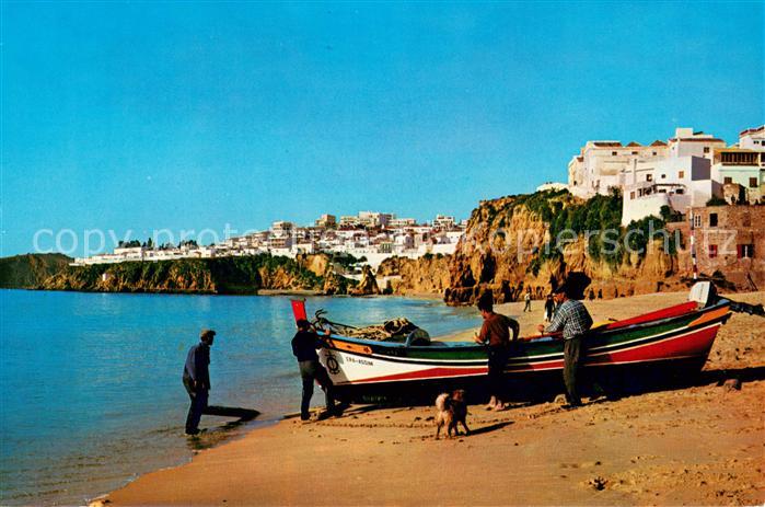 Albufeira Fischer am Strand