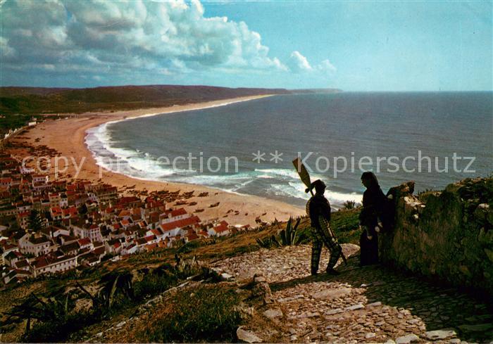 Nazare Portugal Typical costumes and beach