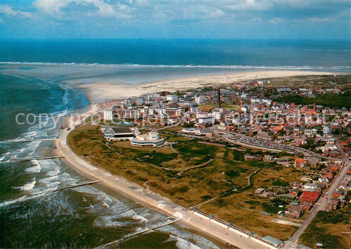 Borkum Suedstrand Nordseeinsel Fliegeraufnahme