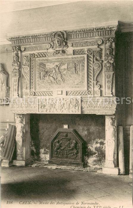 Caen Musee des Antiquaires de Normandie Cheminee