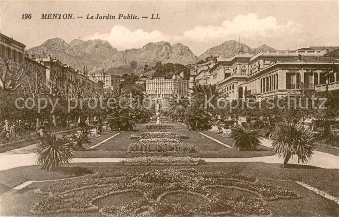 Menton Alpes Maritimes Le Jardin Public
