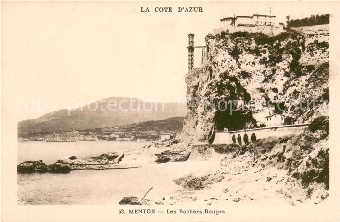 Menton Alpes Maritimes Les Rochers Rouges