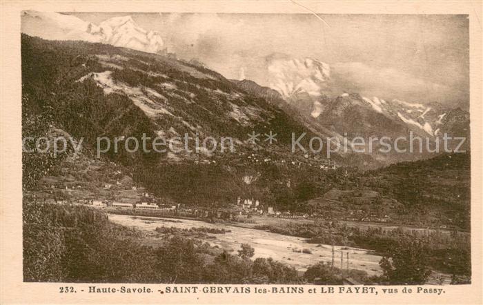 Saint-Gervais-les-Bains et Le Fayet vus de Passy