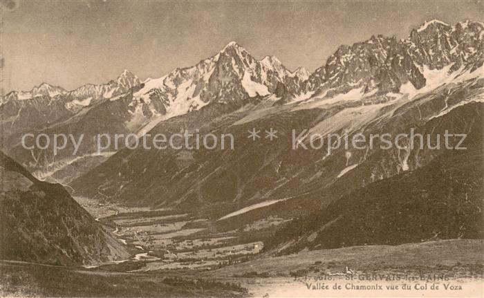 Saint-Gervais-les-Bains Vallee de Chamonix vue du Col de Voza