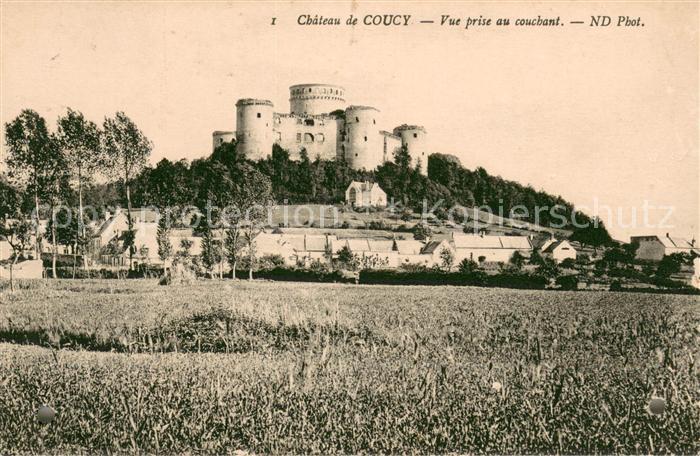 Coucy-le-Chateau-Auffrique Vue prise au couchant