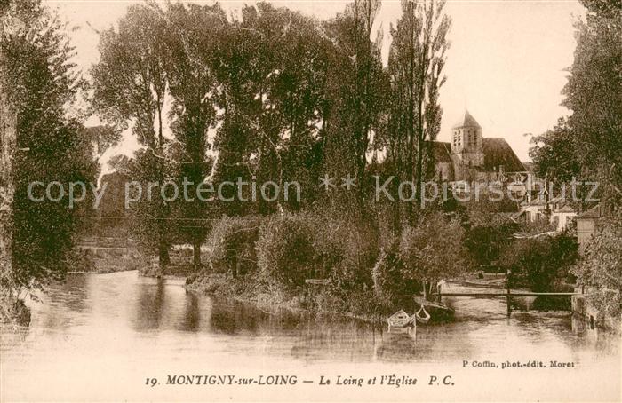 Montigny-sur-Loing La Loing et l'Eglise