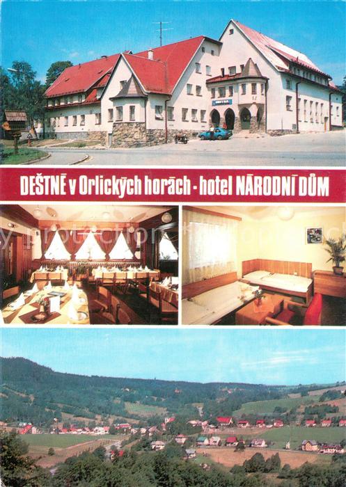 Orlickych Hor Hotel Narodni dum Gaststube Zimmer Panorama
