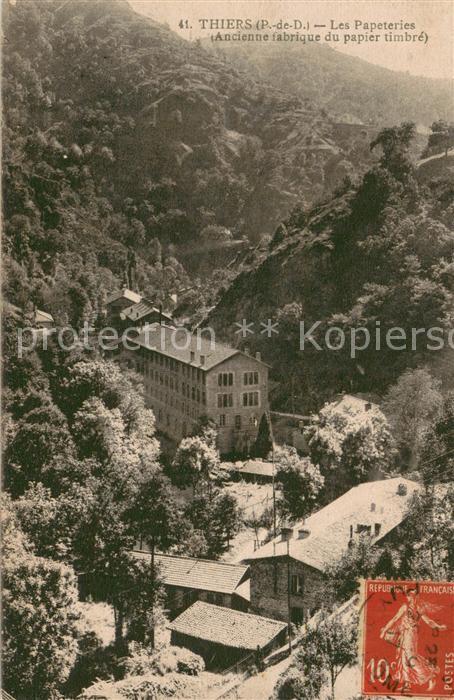 Thiers Les Papeteries anciennne fabrique du papier timbré