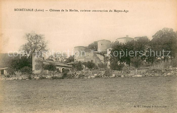 Noiretable Chateau de la Merlée Moyen Age