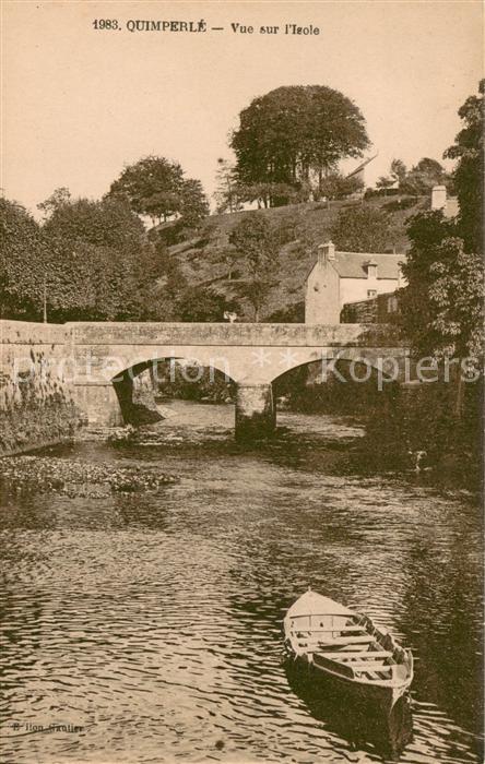 Quimperle Vue sur l'Isole Pont