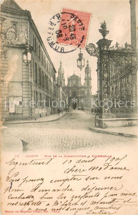 Nancy Lothringen Rue de la Constitution Cathedrale