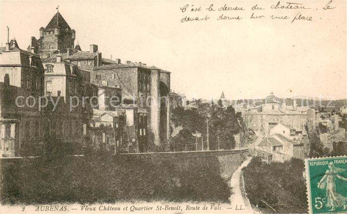 Aubenas Vieux Chateau et Quartier Saint Benoît Route de Vals