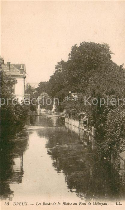 Dreux Les bords de la Blaise au Pont de Métézeau