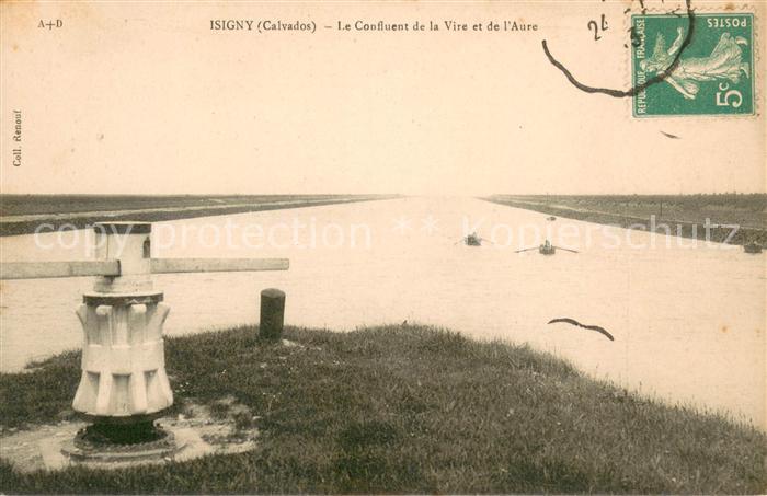 Isigny-sur-Mer Le confluent de la Vire et de l'Aure