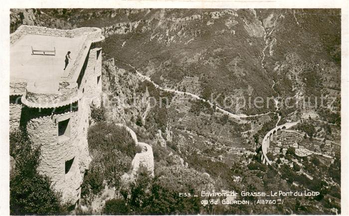 Grasse Alpes Maritimes Pont du Loup vu de Gourdon