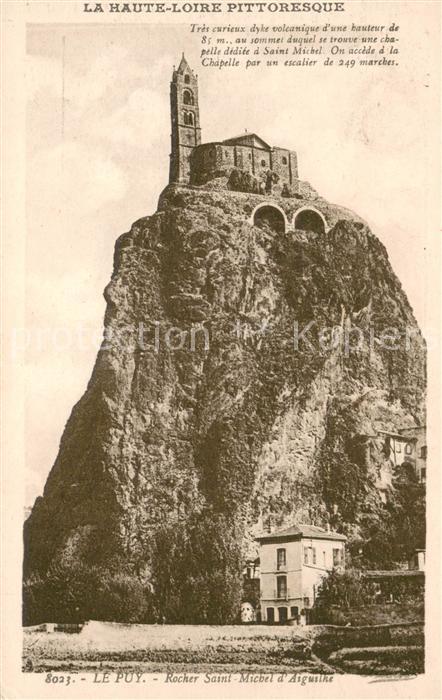 Le Puy-en-Velay Rocher Saint Michel d Aiguilhe Felsen Kapelle