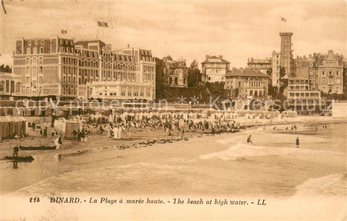 Dinard 35 La plage a marée haute