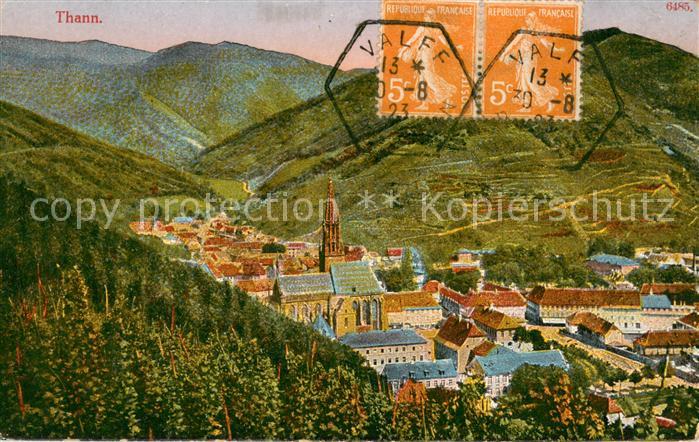 Thann Haut Rhin Elsass Vue panoramique et les Vosges