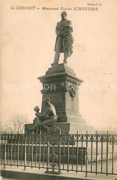 Le Creusot Saone-et-Loire Monument Eugène Schneider Statue
