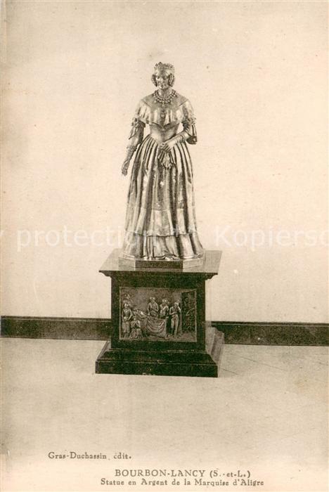 Bourbon-Lancy Statue en Argent de la Marquise d Aligre Monument
