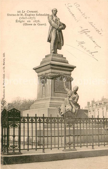Le Creusot Saone-et-Loire Statue de M. Eugène Schneider Monument