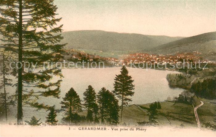 Gerardmer Vosges Panorama Lac vue prise du Phény