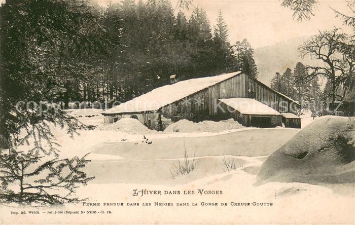 Gerardmer Vosges Hiver dans les Vosges Ferme perdue dans les neiges Gorge de Cre
