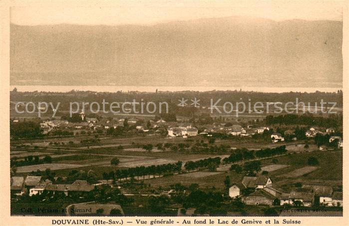 Douvaine Vue Generale au fond Lac de Geneve et la Suisse
