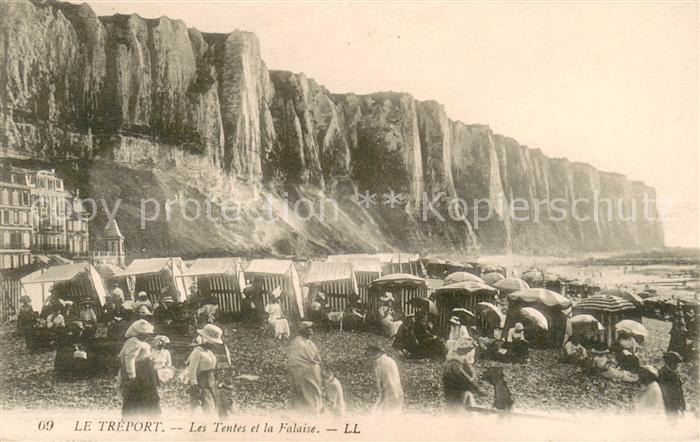 Le Treport Les tentes et la falaise