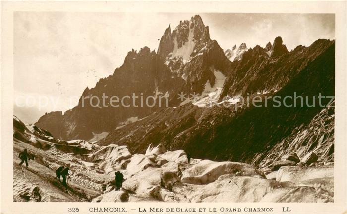 Chamonix Mer de glace et le Grand Charmoz Alpes