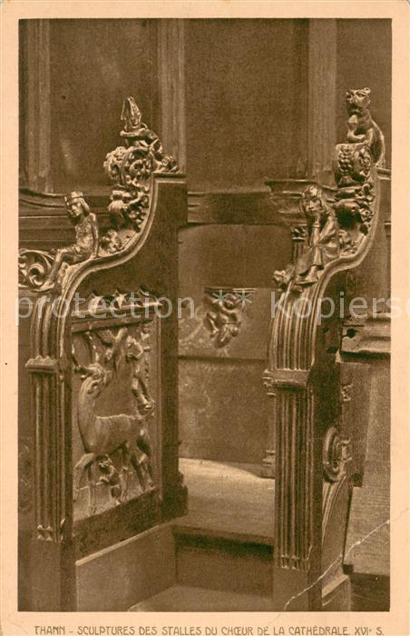 Thann Haut Rhin Elsass Sculptures des Stalles du Choeur de la