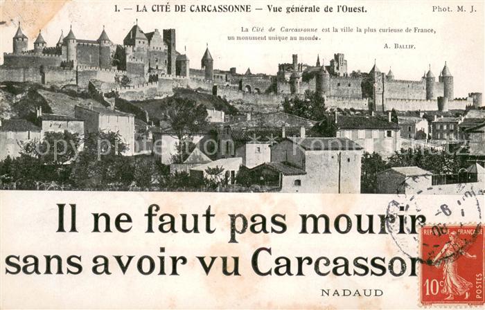 Carcassonne Vue generale de l'Ouest