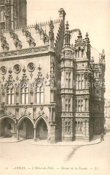 Arras Pas-de-Calais Hotel de Ville Detail de la Facade