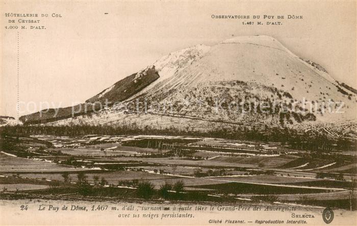 Le Puy de Dome Hotellerie du Col de Ceyssat Observatoire du Puy de Dome