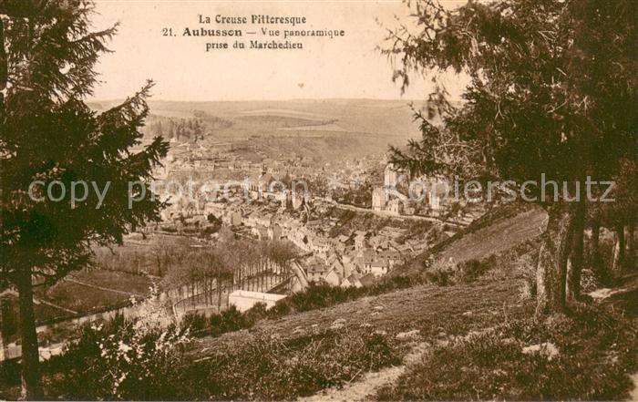 Aubusson Creuse Vue panoramique prise du Marchedieu
