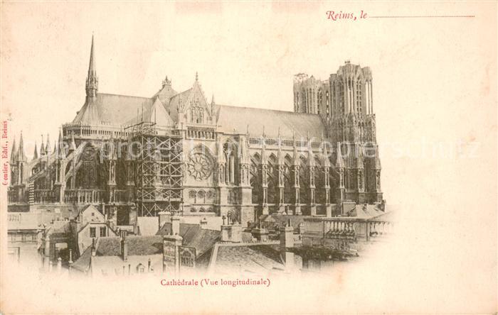 Reims Champagne Ardenne Cathedrale Vue longitudinale
