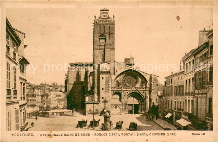 Toulouse Haute-Garonne Cathedrale Saint Etienne Rosace Portail