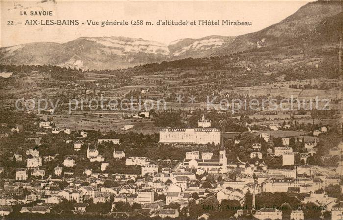 Aix-les-Bains Vue generale et l’Hotel Mirabeau