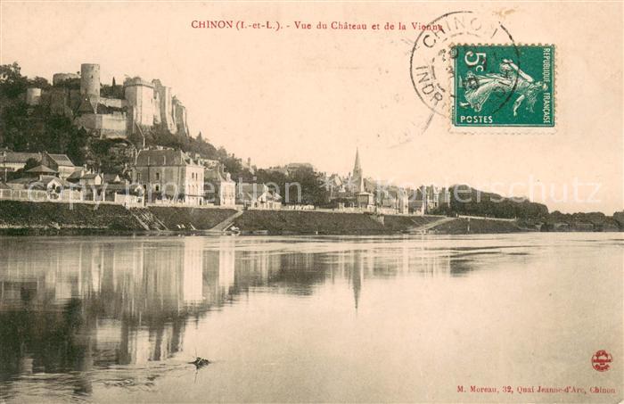 Chinon Indre et Loire Vue du Chateau et de la Vienne