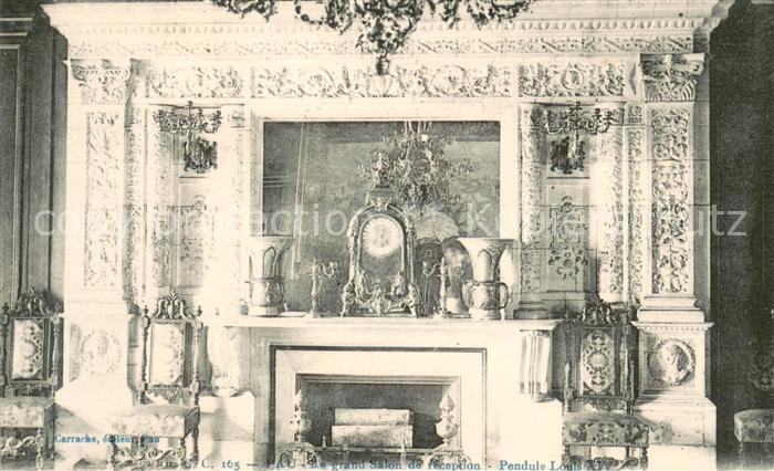 Pau 64 La grand Salon de reception Pendule Louis XIV