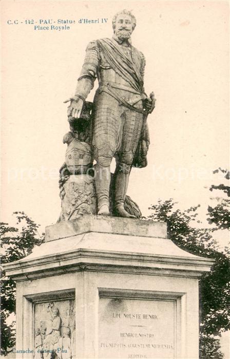 Pau 64 Statue d’Henri IV Place Royale
