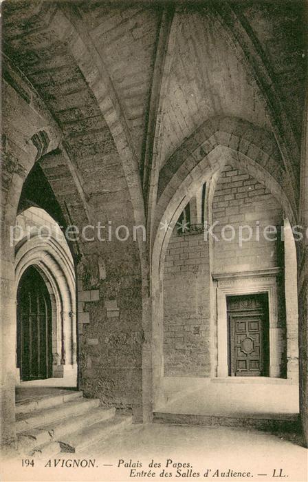 Avignon Vaucluse Palais des Papes Entree des Salles d Audience