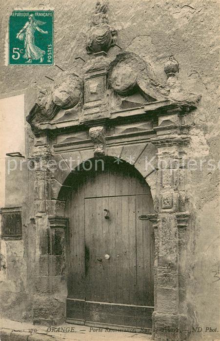 Orange Vaucluse Porte Renaissance Rue de l'une